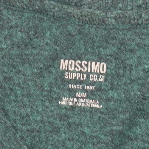 Mossimo Womens Green V-Neck Short Sleeve Basic T-Shirt Size M