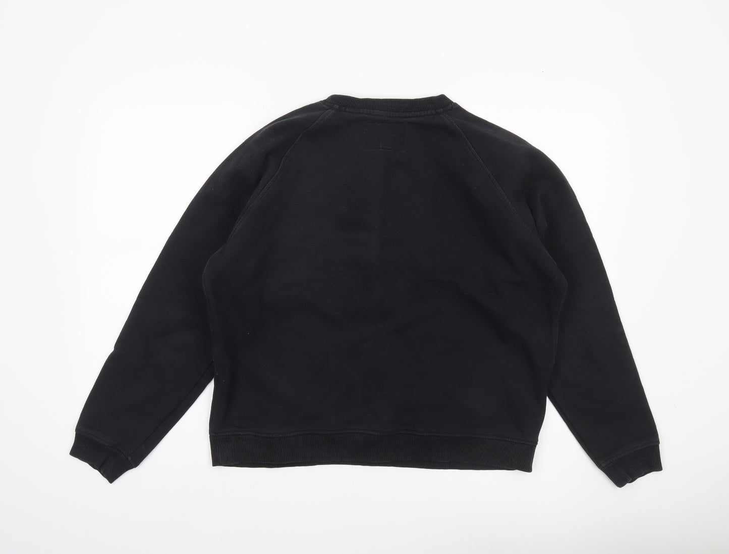 Jack Wills Women's Black Size 14 Crew Neck Cotton Sweatshirt