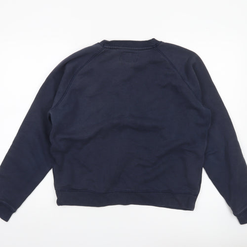 Jack Wills Women’s Navy Sweatshirt UK 10 Cotton Blend Logo
