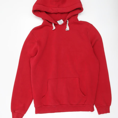 Hype Womens Red Pullover Hoodie Size 12 Cotton Blend Fleece