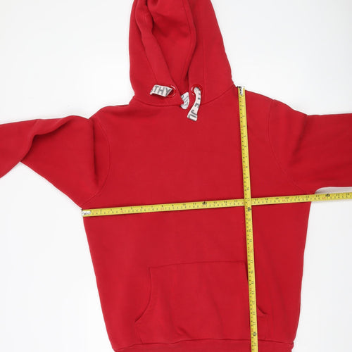 Hype Womens Red Pullover Hoodie Size 12 Cotton Blend Fleece