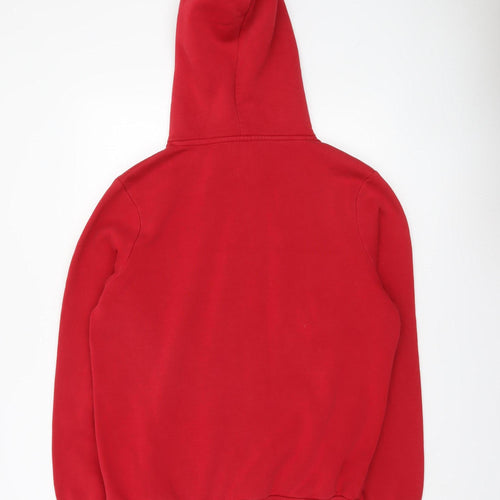Hype Womens Red Pullover Hoodie Size 12 Cotton Blend Fleece