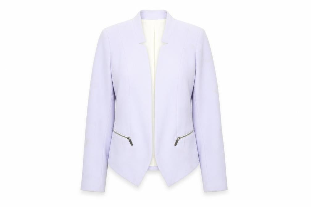 Front view of River Island Women’s Purple, size UK 10, Tailored Suit Jacket