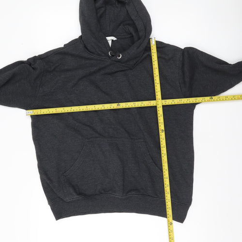 H&M Men's Black Small Pullover Hoodie Cotton Blend Fleece