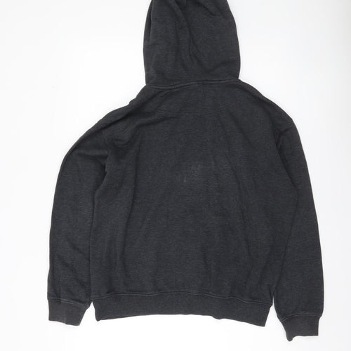H&M Men's Black Small Pullover Hoodie Cotton Blend Fleece