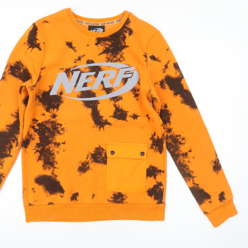 George Boys Orange Nerf Sweatshirt 13-14Y Pullover Graphic Print