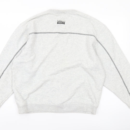 Adidas Women Grey Crew Neck Sweatshirt Size 10 Long Sleeve