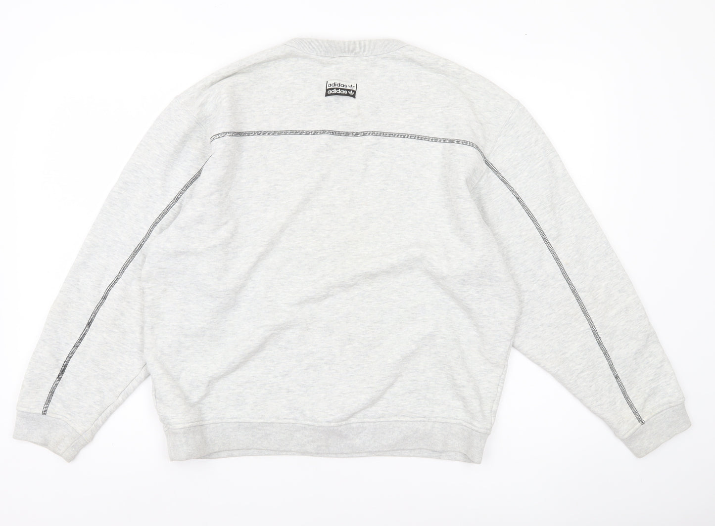 Adidas Women Grey Crew Neck Sweatshirt Size 10 Long Sleeve