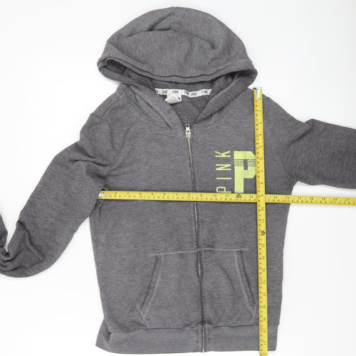 Victoria's Secret PINK Women's Grey Full Zip Hoodie Size S