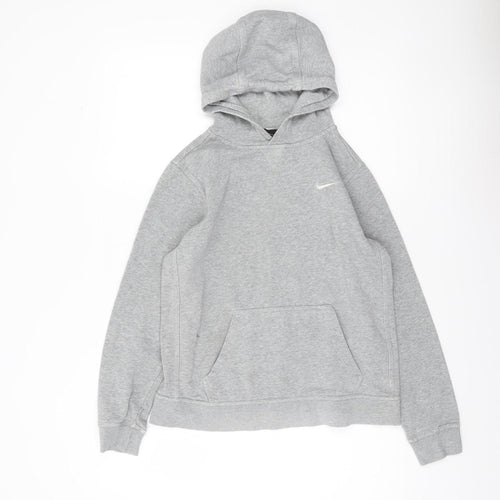 Nike Boys Grey Pullover Hoodie XL 13-14 Years Sportswear Sweatshirt