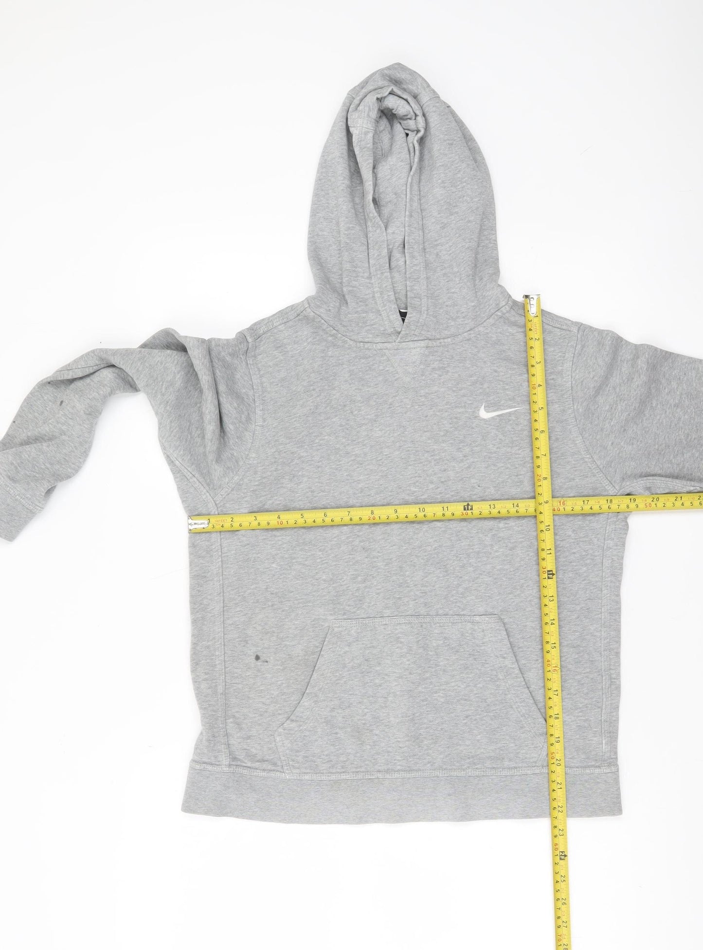 Nike Boys Grey Pullover Hoodie XL 13-14 Years Sportswear Sweatshirt