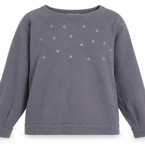 Pure Collection Womens Grey Cotton Star Print Sweatshirt UK 16