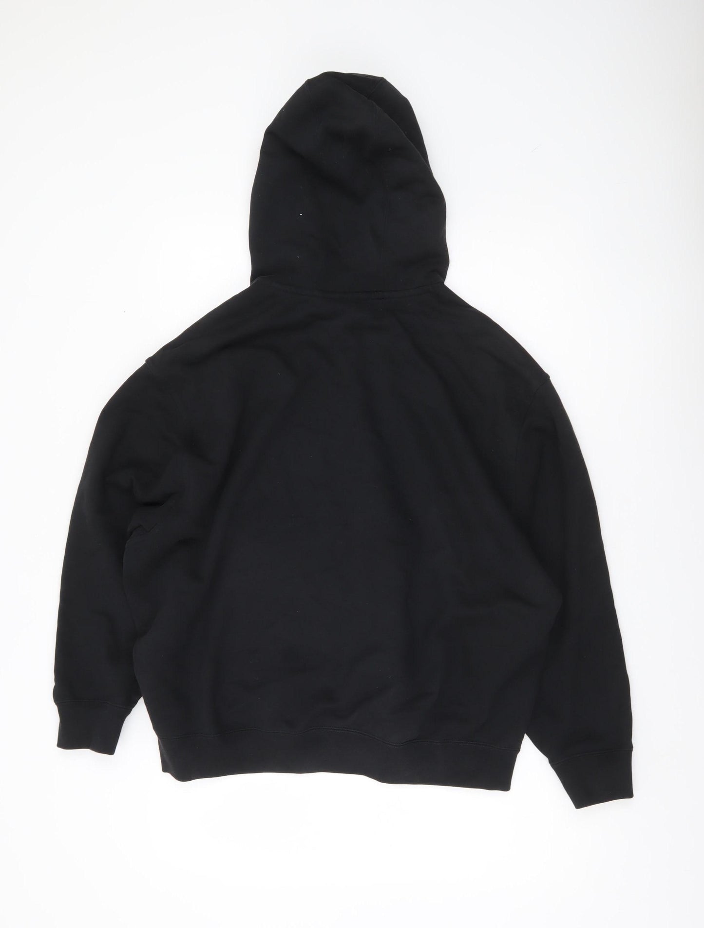 Adidas Womens Black Hoodie Size 12 Pullover Logo Regular Fit