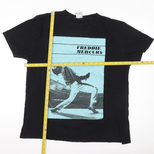 Zara Men Black Freddie Mercury Graphic Band T-Shirt Size M