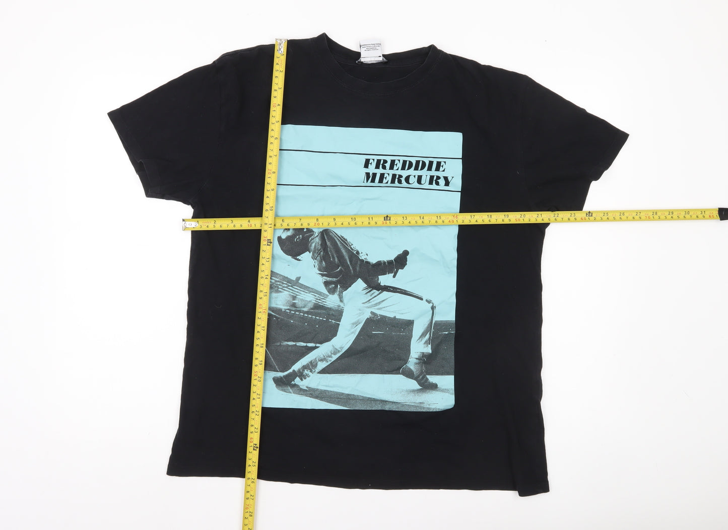 Zara Men Black Freddie Mercury Graphic Band T-Shirt Size M