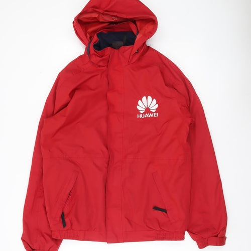 Regatta Professional Men Red Waterproof Rain Jacket UK M Hooded