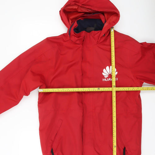 Regatta Professional Men Red Waterproof Rain Jacket UK M Hooded
