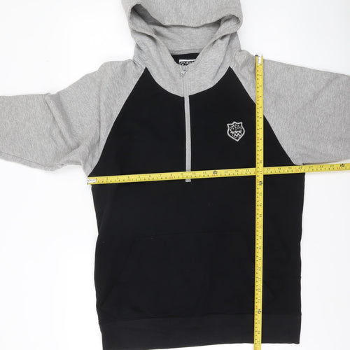 Richman Utility Men’s Black Grey Cotton Pullover Hoodie L Logo