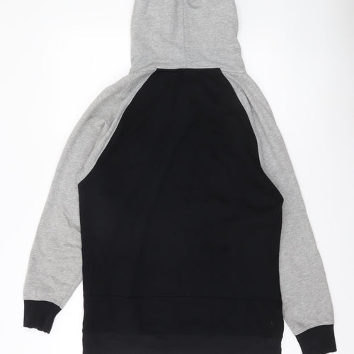 Richman Utility Men’s Black Grey Cotton Pullover Hoodie L Logo