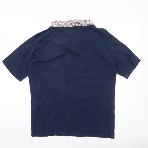 Paco Boutique Womens Blue Polo Shirt Size 12 Cotton Short Sleeve