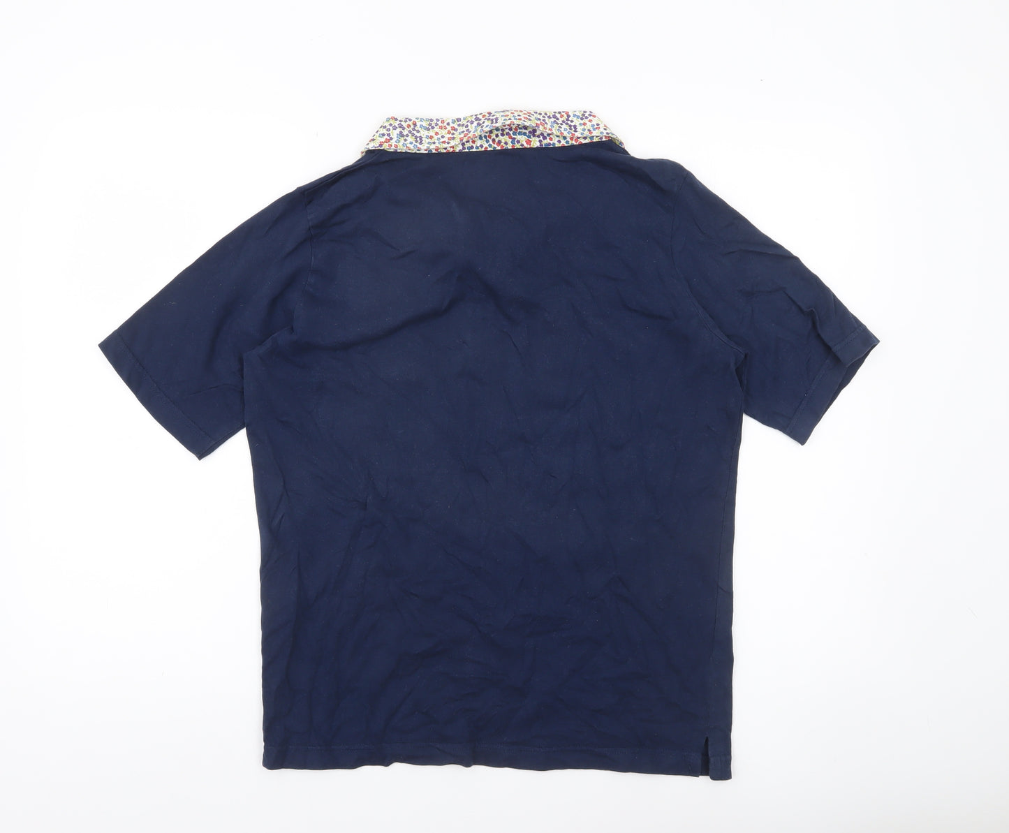 Paco Boutique Womens Blue Polo Shirt Size 12 Cotton Short Sleeve