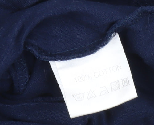 Paco Boutique Womens Blue Polo Shirt Size 12 Cotton Short Sleeve