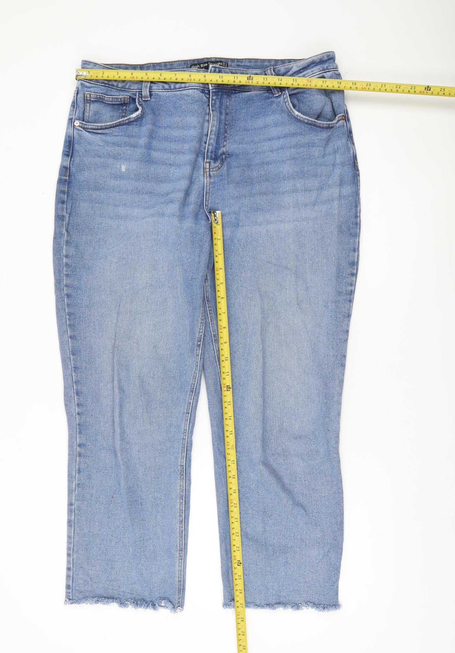 Dunnes Stores Women’s Blue High Rise Straight Jeans Size 18