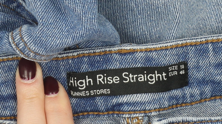 Dunnes Stores Women’s Blue High Rise Straight Jeans Size 18