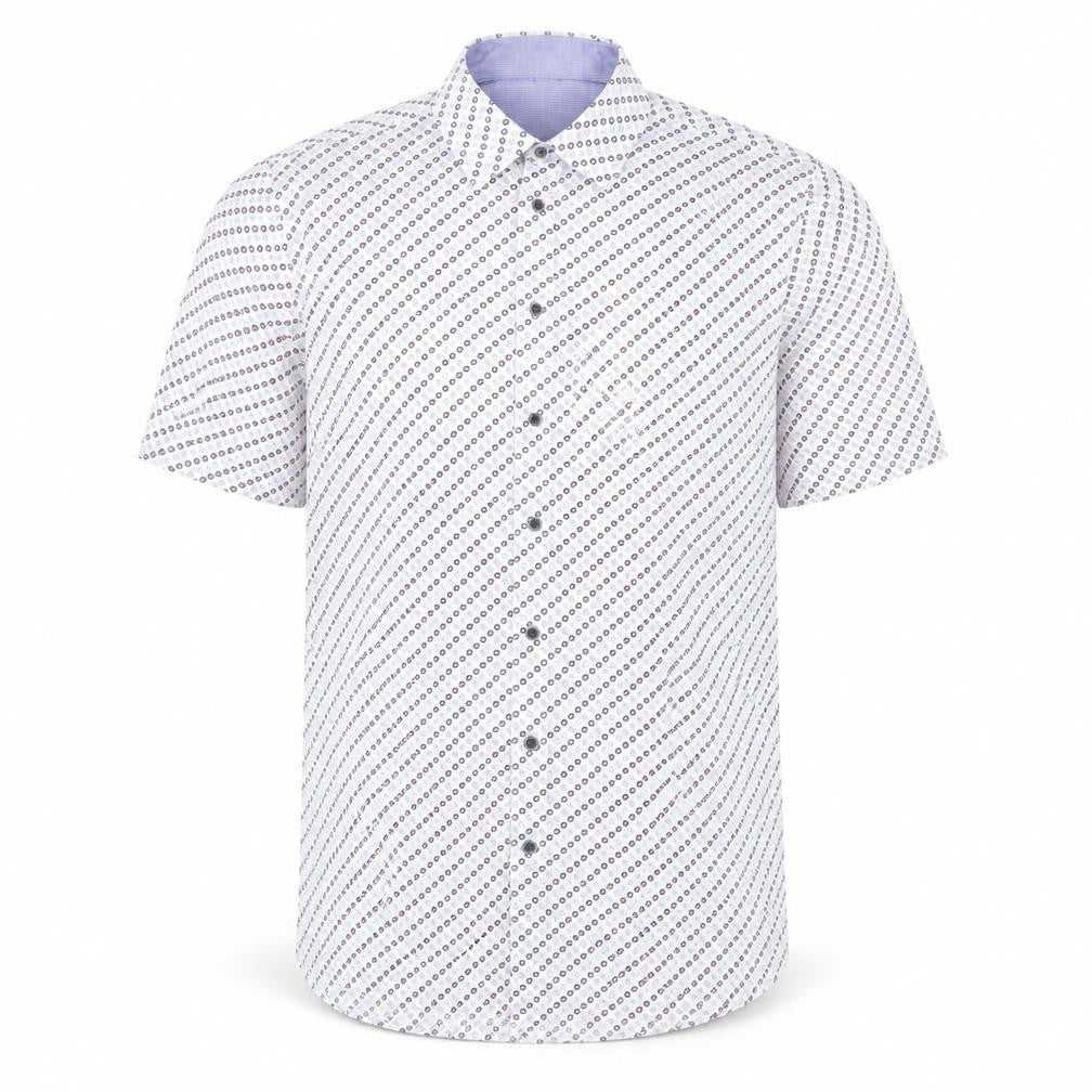 Scotland Blue Men's Multicoloured M Short Sleeve Cotton Shirt