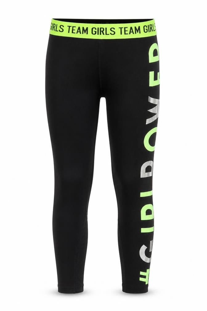 Dunnes Stores Girls Black Ankle Leggings M #GirlPower Sports Activewear