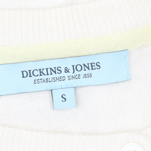 Dickins & Jones Women’s Ivory Cardigan S Crew Neck Beaded Floral