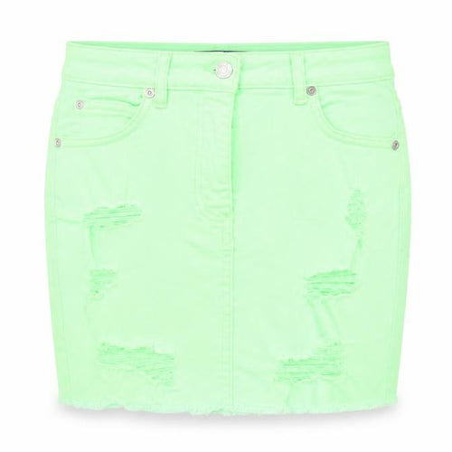 Parisian Women Green Size 8 Distressed Denim Pencil Mini Skirt