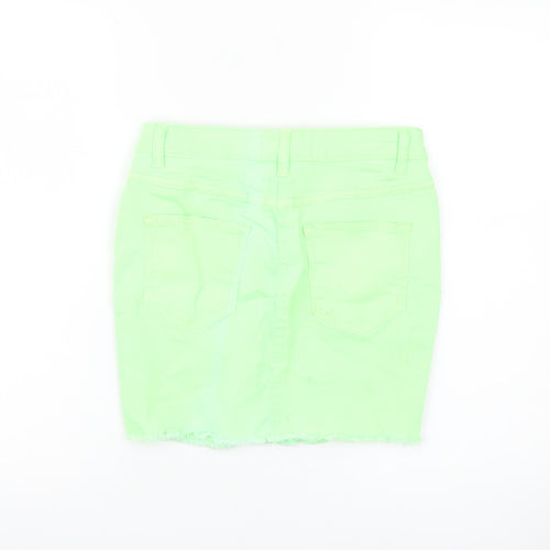 Parisian Women Green Size 8 Distressed Denim Pencil Mini Skirt