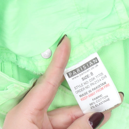 Parisian Women Green Size 8 Distressed Denim Pencil Mini Skirt