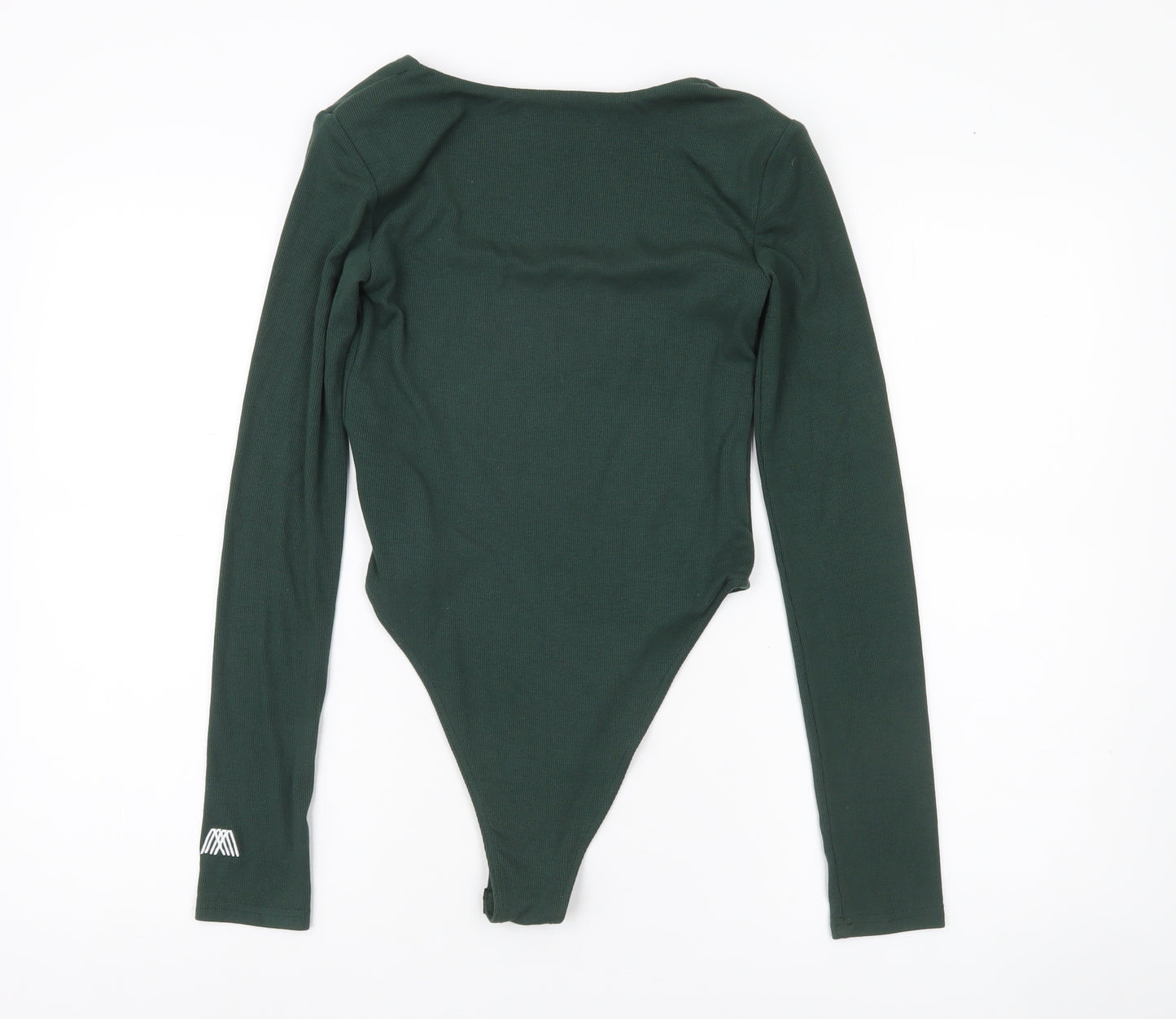 4TH ARQ Women’s Green Square Neck Long Sleeve Bodysuit Size S