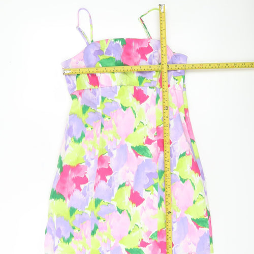 Primark Womens Multicoloured Floral Slip Dress Size 10