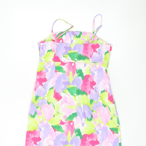 Primark Womens Multicoloured Floral Slip Dress Size 10
