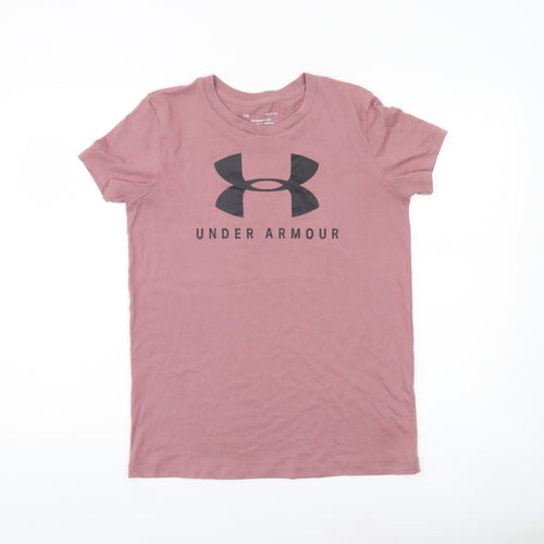 Under Armour Men’s Pink Small Classic Logo Sports T-Shirt
