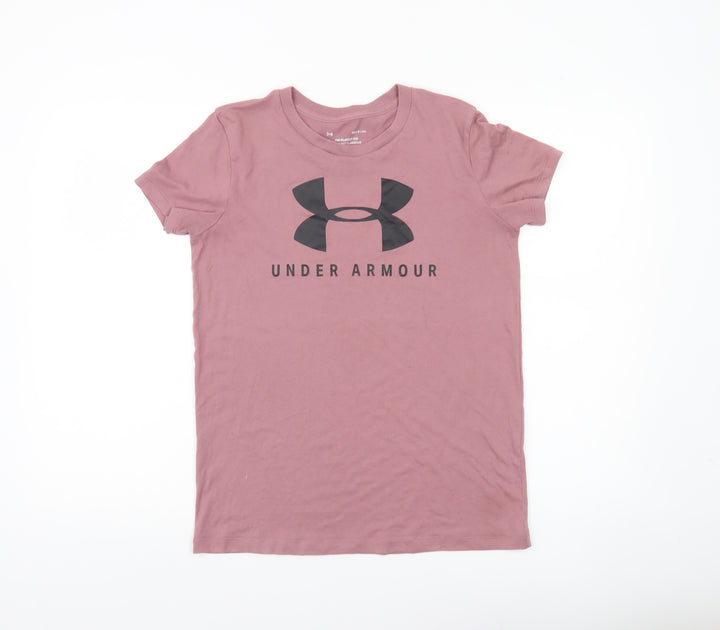 Under Armour Men’s Pink Small Classic Logo Sports T-Shirt