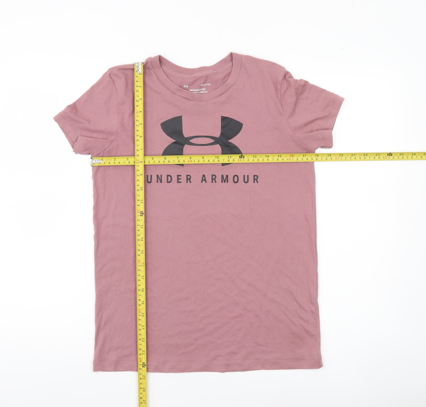 Under Armour Men’s Pink Small Classic Logo Sports T-Shirt
