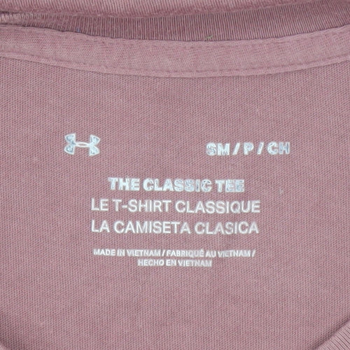 Under Armour Men’s Pink Small Classic Logo Sports T-Shirt