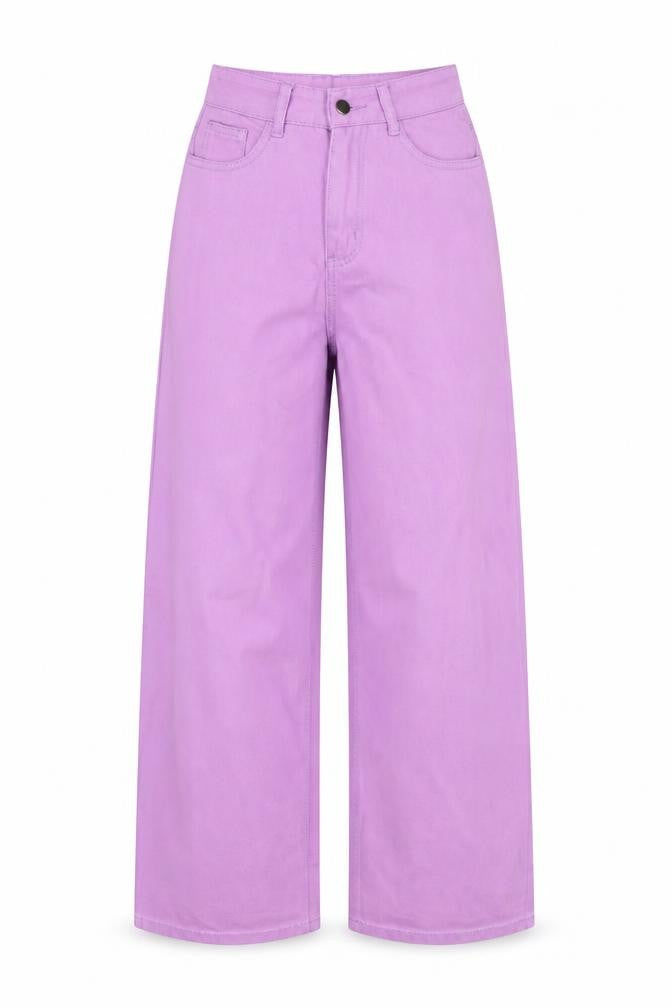 SHEIN Womens Purple Wide-Leg High Rise Jeans Size 8