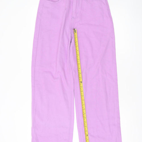 SHEIN Womens Purple Wide-Leg High Rise Jeans Size 8