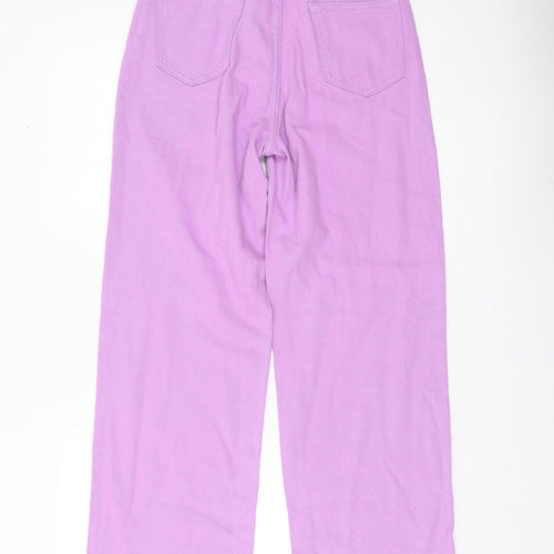 SHEIN Womens Purple Wide-Leg High Rise Jeans Size 8