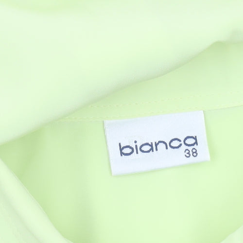 Bianca Womens Green Size 10 Button-Up Shirt Long Sleeve Work Blouse