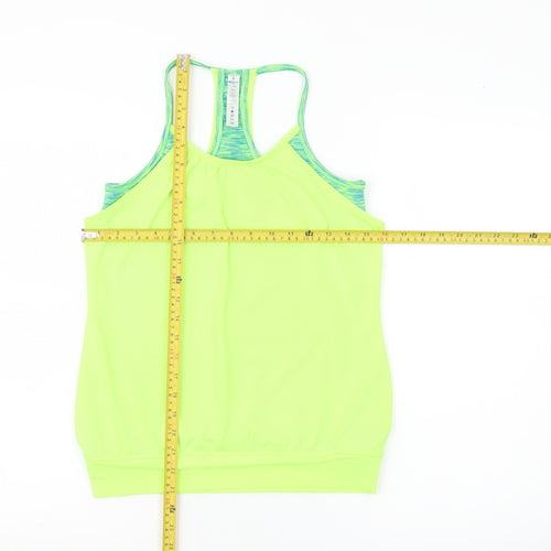 90 Degree by Reflex Girls Teens Green Racerback Tank Sports Top Size 14
