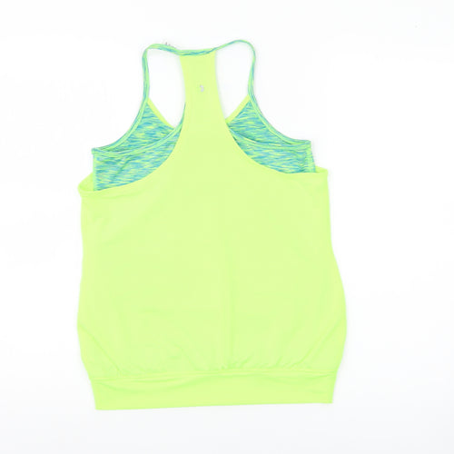 90 Degree by Reflex Girls Teens Green Racerback Tank Sports Top Size 14