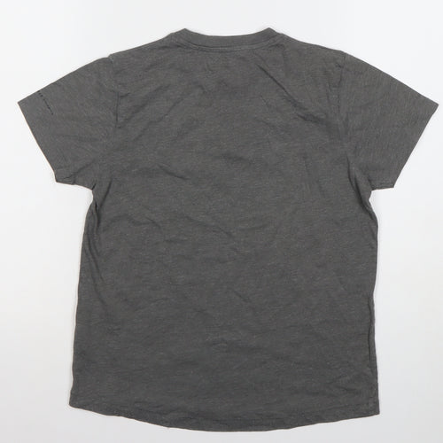 Firetrap Boys Grey Logo Graphic T-Shirt 9-10Y Short Sleeve Casual
