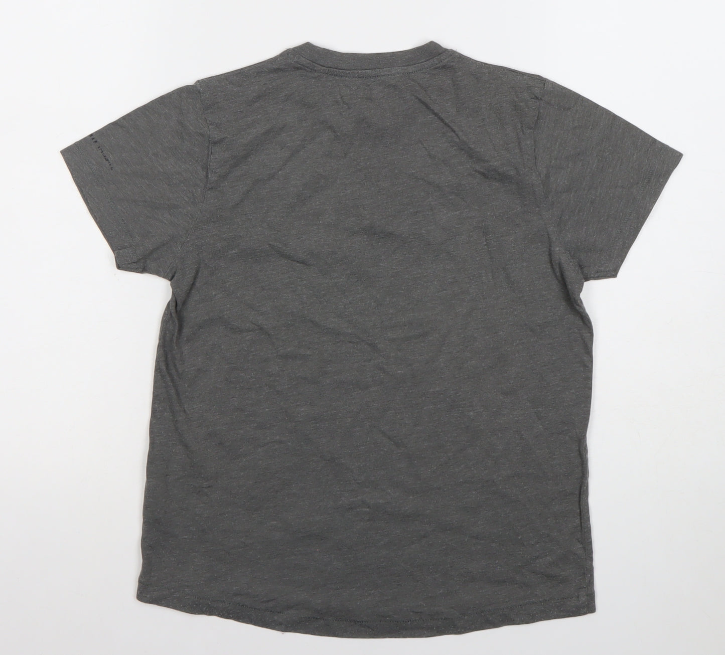 Firetrap Boys Grey Logo Graphic T-Shirt 9-10Y Short Sleeve Casual
