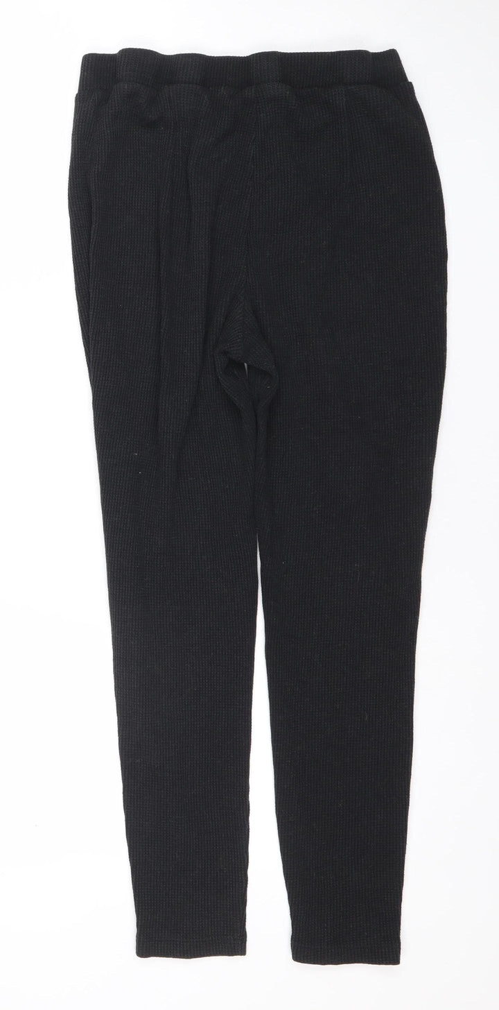 Michelle Keegan Women Black Size 12 Slim Fit Leggings Cotton Stretch